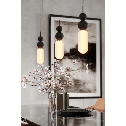 MAXLIGHT P0641 - Lampada a sospensione con cavo NOVA 1xG9/12W/230V Ø 12 cm, nero