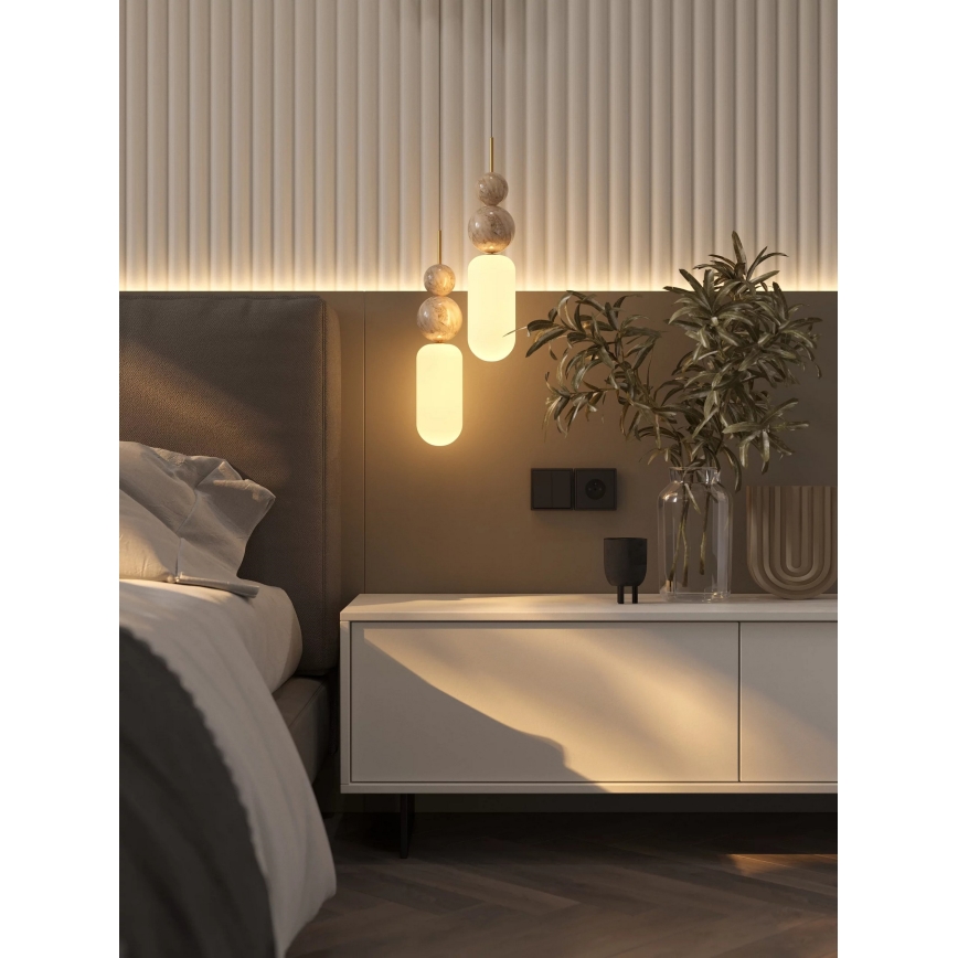 MAXLIGHT P0642 - Lampadario a sospensione con cavo NOVA 1xG9/12W/230V Ø 12 cm dorato