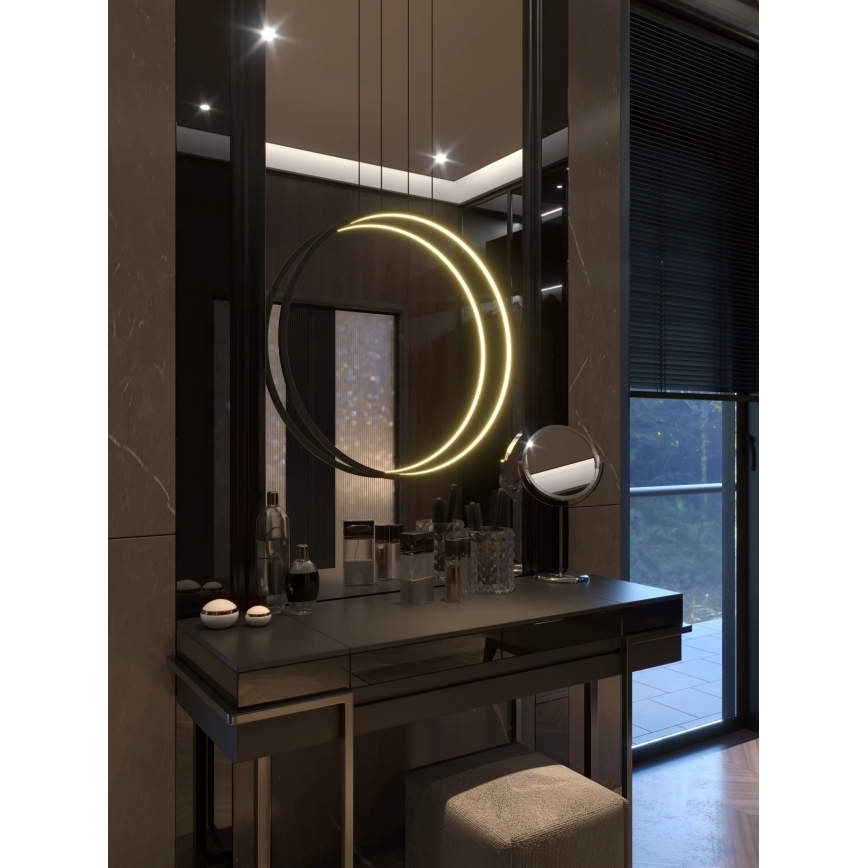MAXLIGHT P0652 - Lampada a sospensione LED per bagno VISUAL VER LED/22W/230V IP44 nero