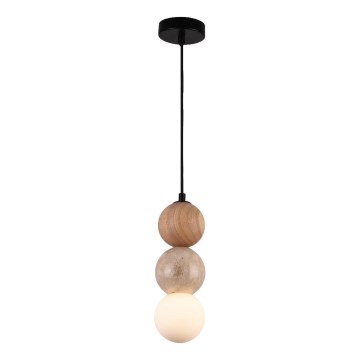 MAXLIGHT P0664 - Lampada a sospensione su cavo ALICE 1xG9/7W/230V Ø 10 cm nero/beige