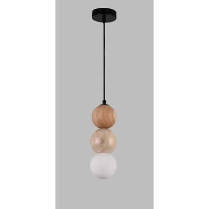 MAXLIGHT P0664 - Lampada a sospensione su cavo ALICE 1xG9/7W/230V Ø 10 cm nero/beige