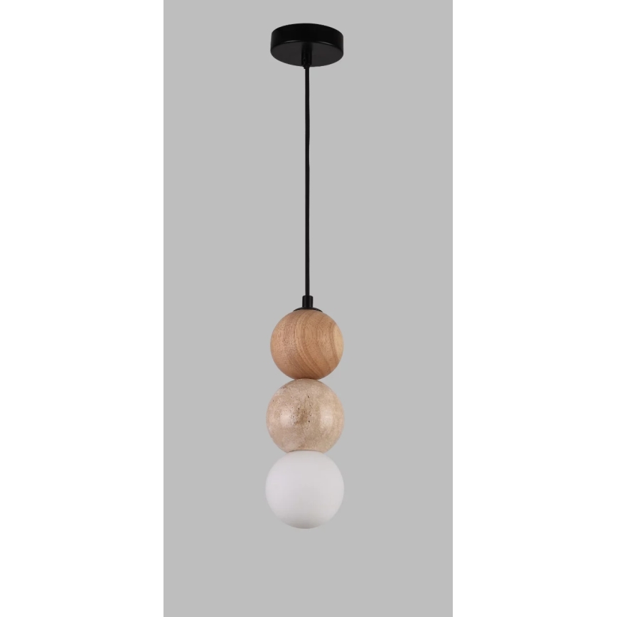 MAXLIGHT P0664 - Lampada a sospensione su cavo ALICE 1xG9/7W/230V Ø 10 cm nero/beige