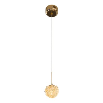 MAXLIGHT P0679 - Lampada a sospensione RITA su cavo 1xG9/5W/230V Ø 12 cm, finitura oro