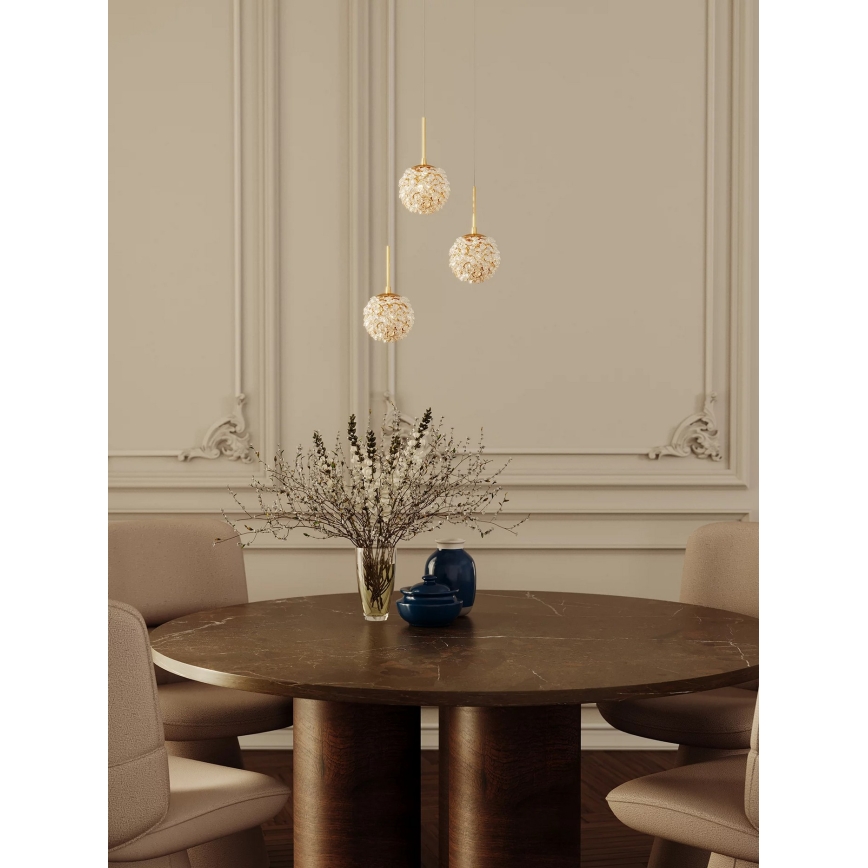 MAXLIGHT P0679 - Lampada a sospensione RITA su cavo 1xG9/5W/230V Ø 12 cm, finitura oro