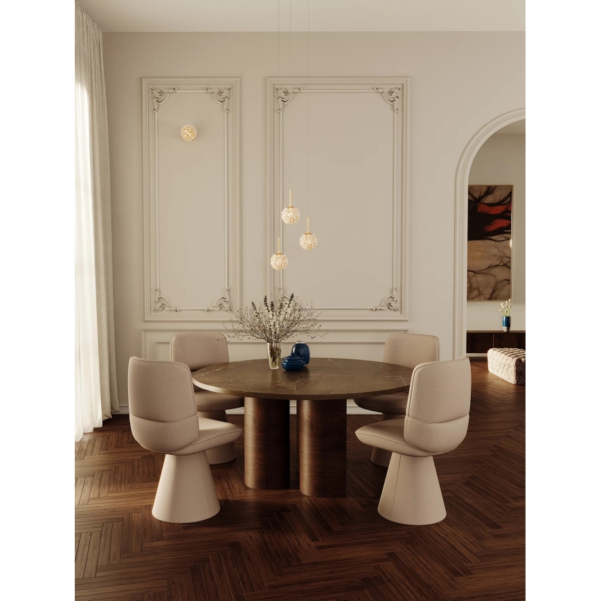 MAXLIGHT P0679 - Lampada a sospensione RITA su cavo 1xG9/5W/230V Ø 12 cm, finitura oro