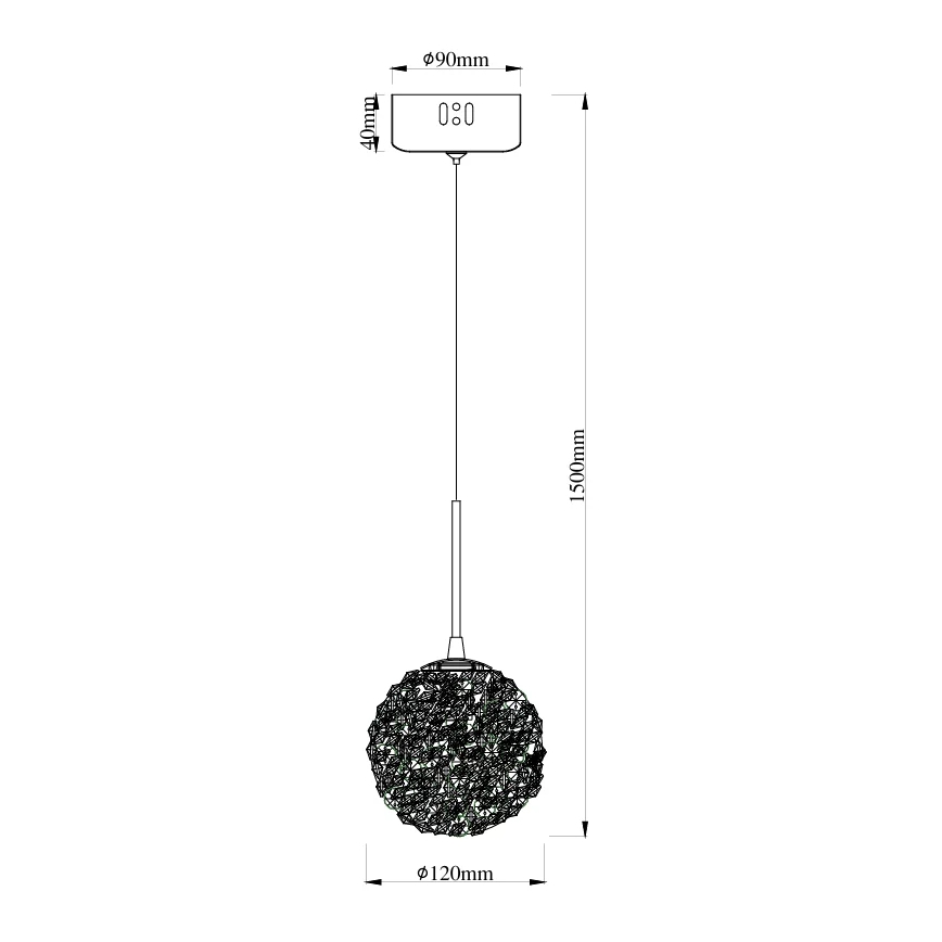 MAXLIGHT P0679 - Lampada a sospensione RITA su cavo 1xG9/5W/230V Ø 12 cm, finitura oro