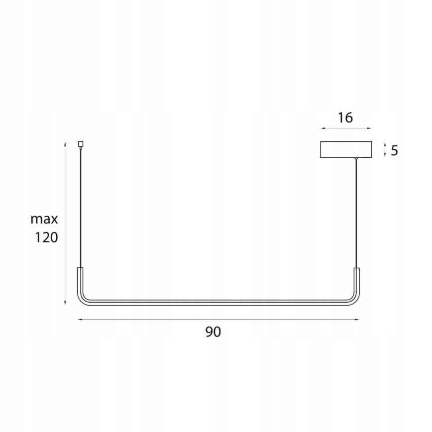 MAXLIGHT PO644 - Lampadario LED su cavo URUS LED/17W/230V nero