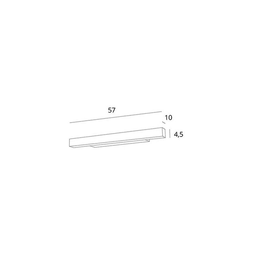 MAXLIGHT W0264 - Illuminazione specchio da bagno LED dimmerabile LINEAR LED/18W/230V 57 cm IP44 nero