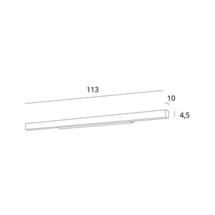 MAXLIGHT W0266 - Illuminazione specchio da bagno LED dimmerabile LINEAR LED/36W/230V 113,5 cm IP44 nero