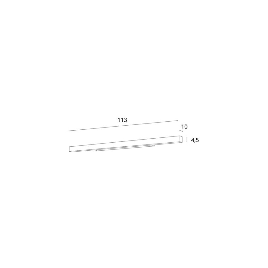 MAXLIGHT W0266 - Illuminazione specchio da bagno LED dimmerabile LINEAR LED/36W/230V 113,5 cm IP44 nero