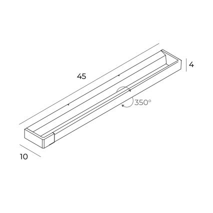 MAXLIGHT W0306 - Applique a LED da bagno FLINK LED/12W/230V 45 cm IP44 bianco