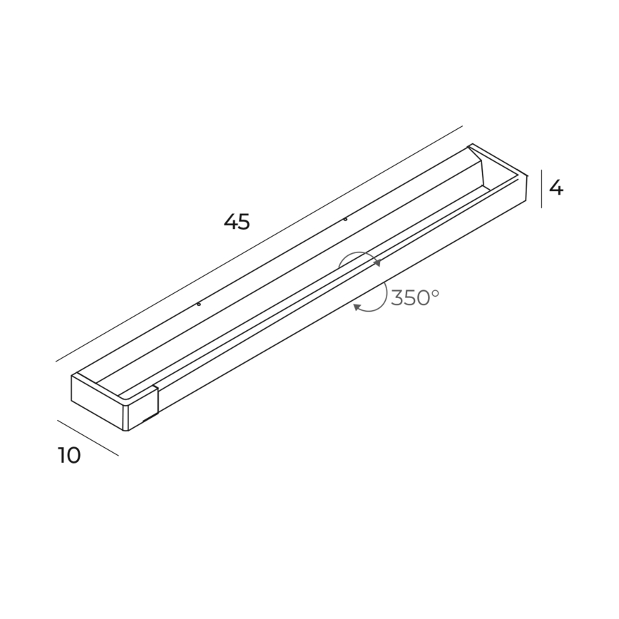 MAXLIGHT W0306 - Applique a LED da bagno FLINK LED/12W/230V 45 cm IP44 bianco