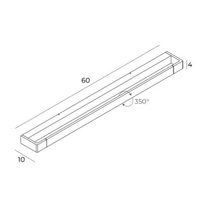 MAXLIGHT W0308 - Applique a LED da bagno FLINK LED/18W/230V 60 cm IP44 bianco