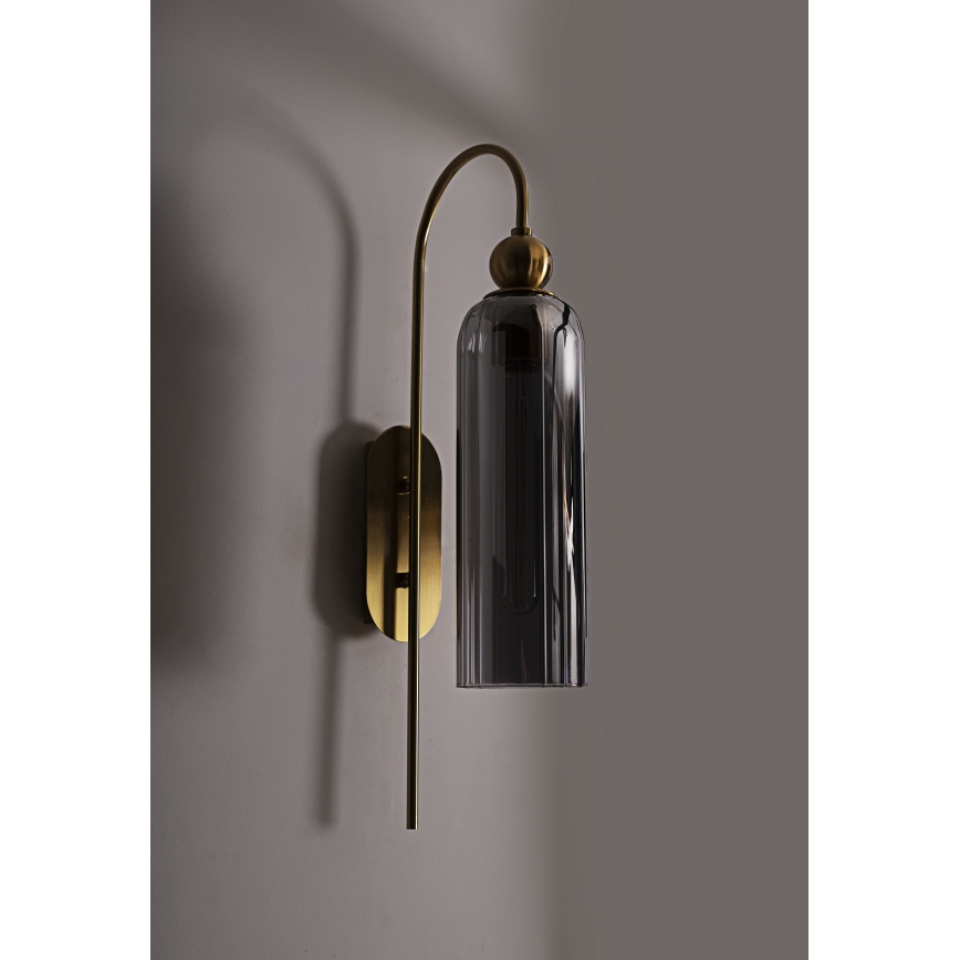 MAXLIGHT W0333 - Applique CAMPANILA 1xE27/40W/230V ottone/grigio