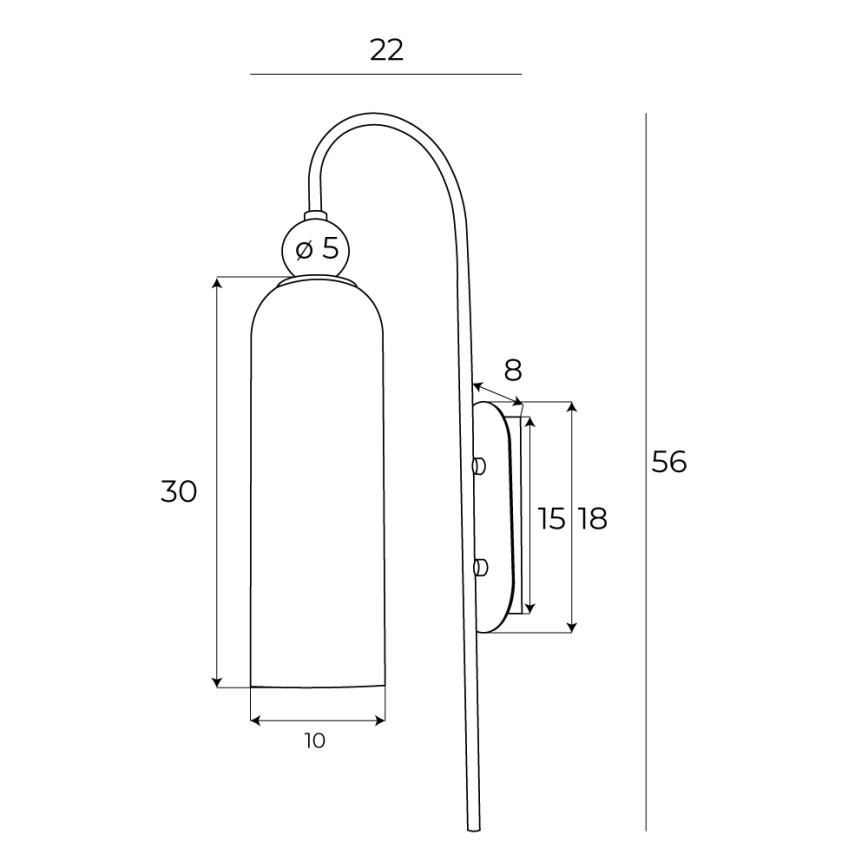 MAXLIGHT W0333 - Applique CAMPANILA 1xE27/40W/230V ottone/grigio