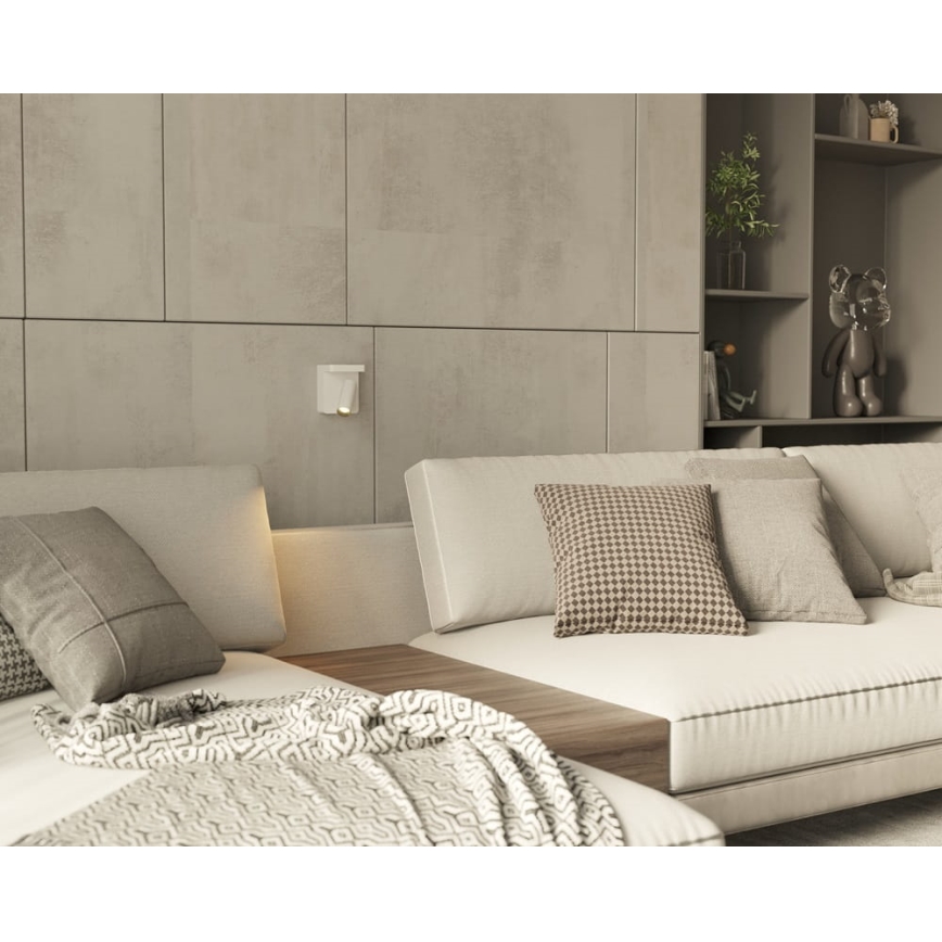 MAXLIGHT W0373 - Luce Spot da parete a LED con ricarica wireless LOFER LED/7W/230V bianco