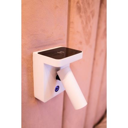 MAXLIGHT W0373 - Luce Spot da parete a LED con ricarica wireless LOFER LED/7W/230V bianco