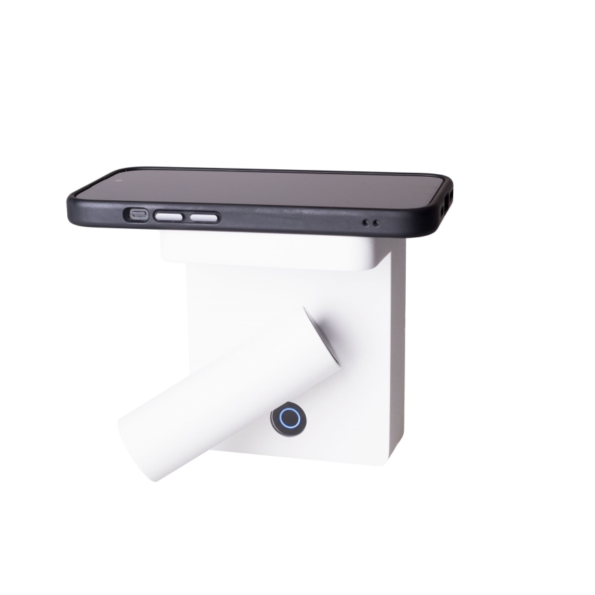 MAXLIGHT W0373 - Luce Spot da parete a LED con ricarica wireless LOFER LED/7W/230V bianco