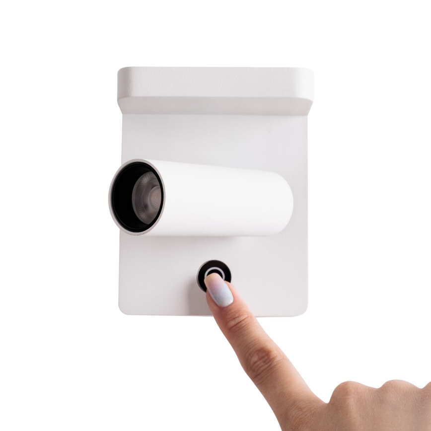 MAXLIGHT W0373 - Luce Spot da parete a LED con ricarica wireless LOFER LED/7W/230V bianco