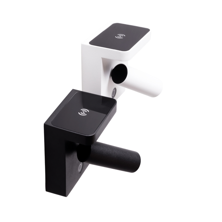 MAXLIGHT W0374 - Luce Spot da parete a LED con ricarica wireless LOFER LED/7W/230V nero