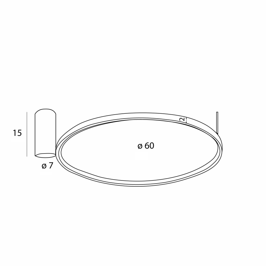 MAXLIGHT W0434 - Plafoniera da bagno a LED VISUAL, LED/22W/230V, Ø 60 cm, IP44, bianco