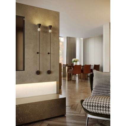 MAXLIGHT W0447 - Lampada da parete LED BINGO LED/8W/230V CRI 92 nera/beige