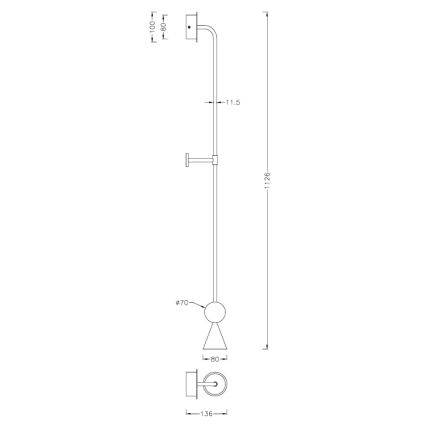 MAXLIGHT W0447 - Lampada da parete LED BINGO LED/8W/230V CRI 92 nera/beige