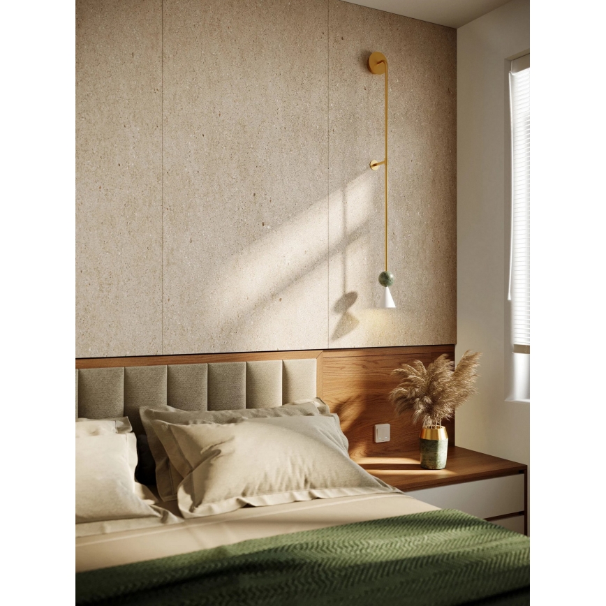 MAXLIGHT W0448 - LED Lampada da parete BINGO LED/8W/230V CRI 92 oro/verde