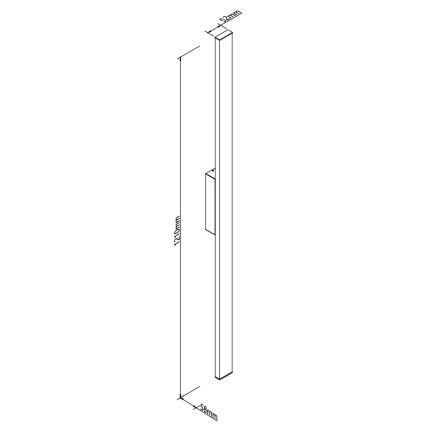 MAXLIGHT W0461 - Applique da esterno a LED PREDAZZO LED/20W/230V CRI 93 IP65 nero