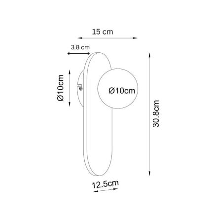 MAXLIGHT W0476 - Applique da parete POINT 1xG9/7W/230V marrone
