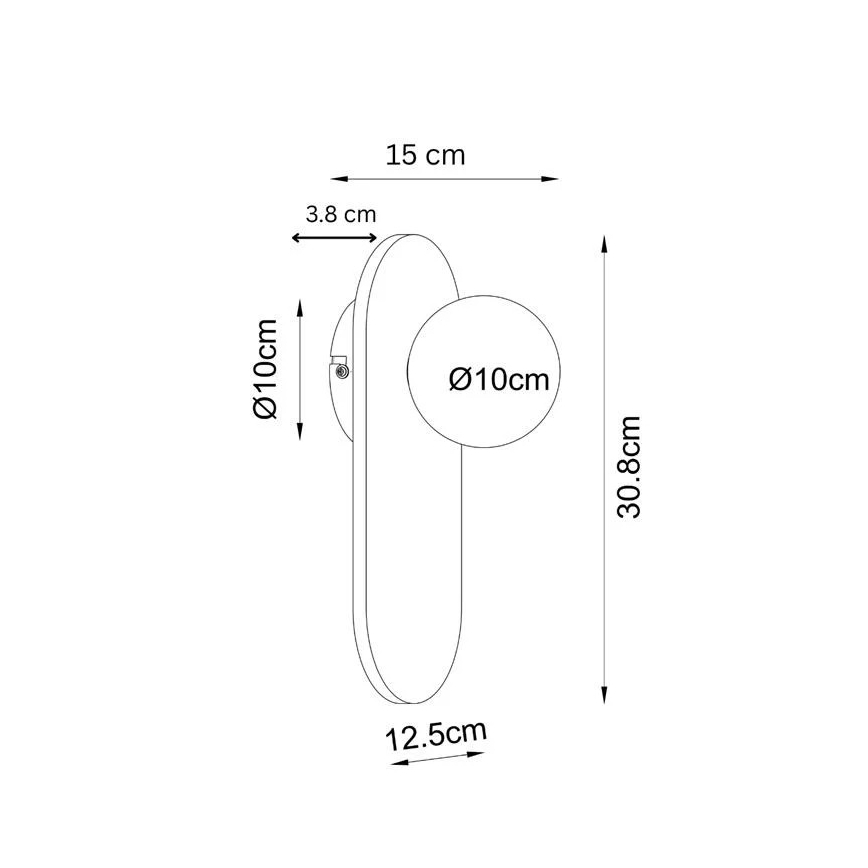 MAXLIGHT W0476 - Applique da parete POINT 1xG9/7W/230V marrone