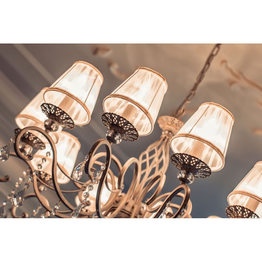 Maytoni ARM247-10-G - Lampadario a sospensione con catena GRACE 10xE14/40W/230V
