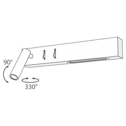 Maytoni C031WL-L8B3K - Applique a LED COMODO LED/8W/230V nero