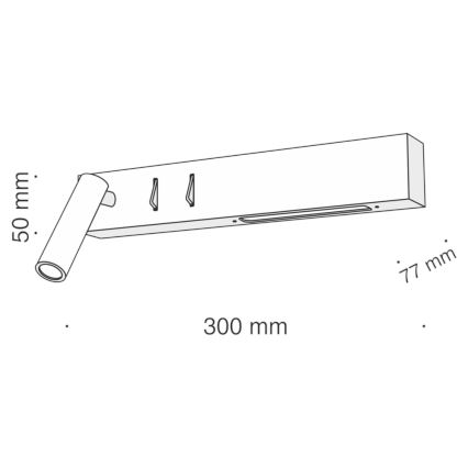 Maytoni C031WL-L8B3K - Applique a LED COMODO LED/8W/230V nero