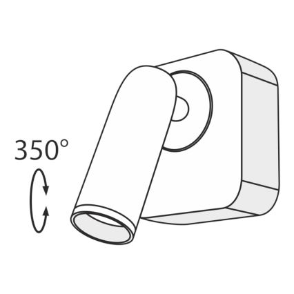 Maytoni C039WL-L3W3K - Luce Spot da parete a LED MIRAX LED/3W/230V nero