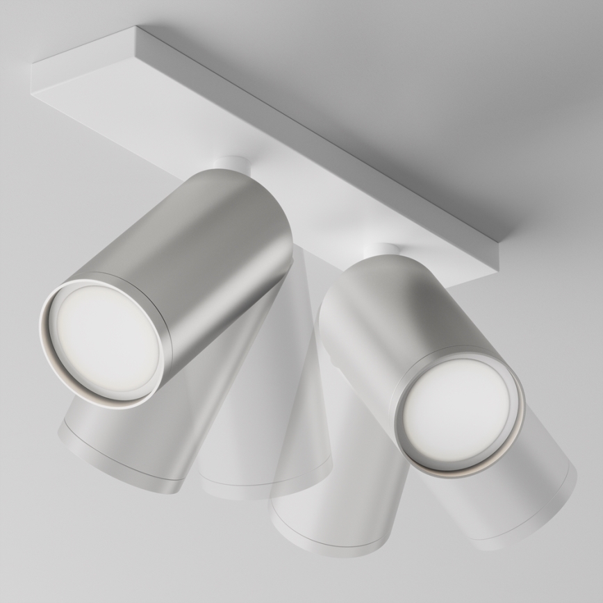 Maytoni C051CL-U-2WS - Faretto FOCUS 2xGU10/10W/230V cromo opaco/bianco