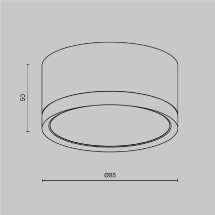 Maytoni C086CL-GX53-SRD-B - Faretto HOOP 1xGX53/15W/230V nero