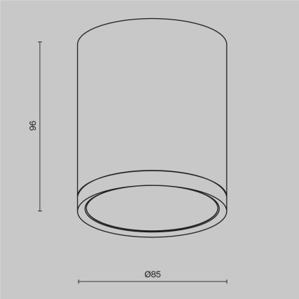 Maytoni C086CM-GX53-MRD-B - Faretto HOOP 1xGX53/15W/230V nero