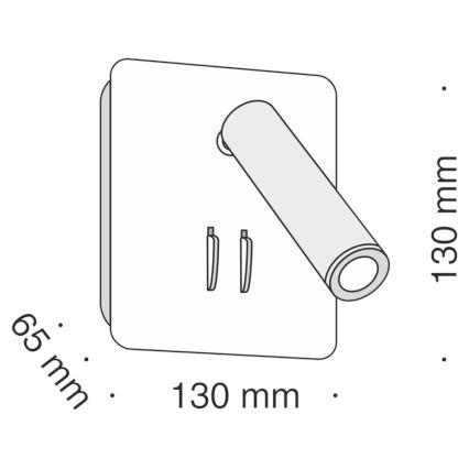 Maytoni C175-WL-01-6W-W - Luce Spot da parete a LED IOS LED/9W/230V bianco