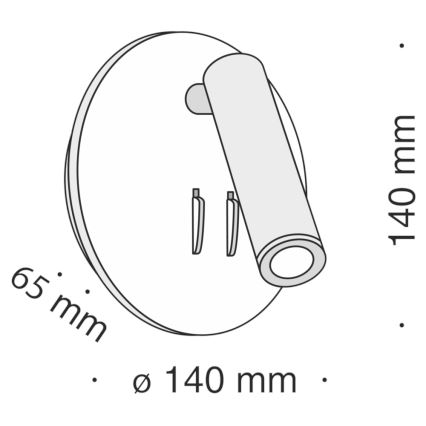 Maytoni C176-WL-01-6W-B - Luce Spot da parete a LED IOS LED/9W/230V nero