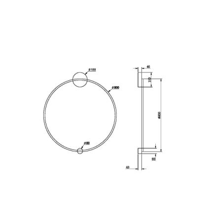 Maytoni MOD005WL-L46BSK1 - Applique a LED HALO LED/47W/230V