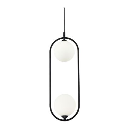 Maytoni MOD013PL-02B - Lampadario a sospensione con filo RING 2xG9/25W/230V nero