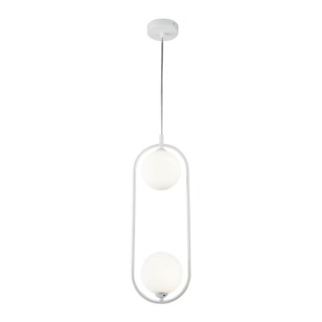 Maytoni MOD013PL-02W - Lampadario a sospensione con filo RING 2xG9/25W/230V bianco