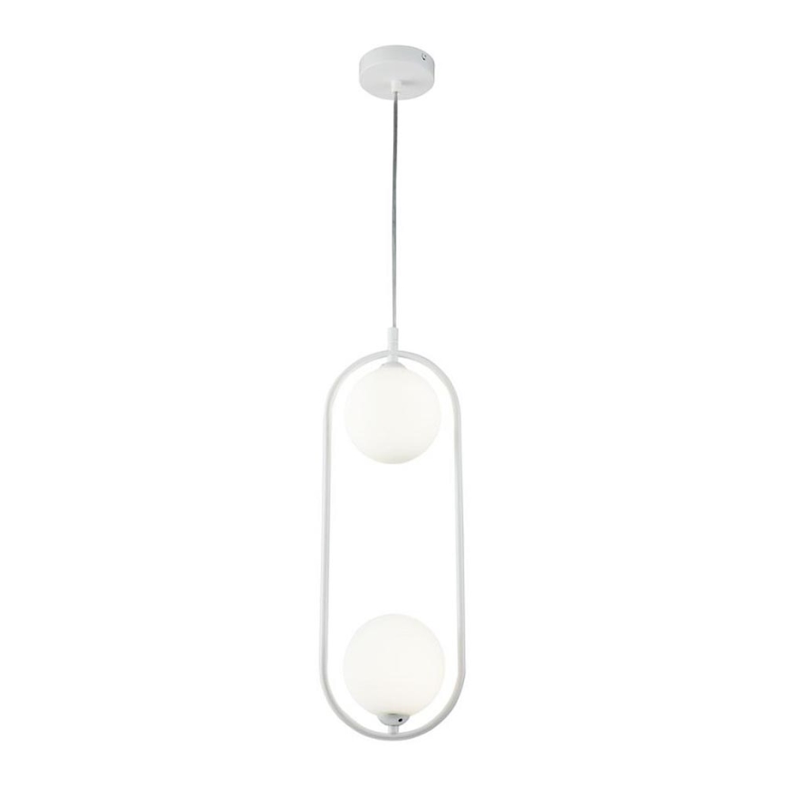 Maytoni MOD013PL-02W - Lampadario a sospensione con filo RING 2xG9/25W/230V bianco