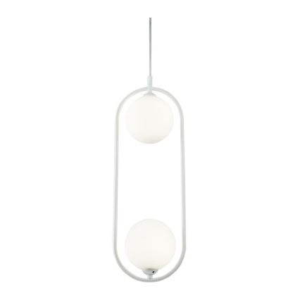 Maytoni MOD013PL-02W - Lampadario a sospensione con filo RING 2xG9/25W/230V bianco