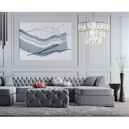 Maytoni MOD043PL-18CH - Lampadario a sospensione con catena PUNTES 18xE14/40W/230V cromo lucido