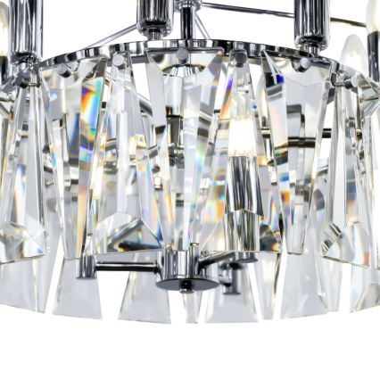 Maytoni MOD043PL-18CH - Lampadario a sospensione con catena PUNTES 18xE14/40W/230V cromo lucido