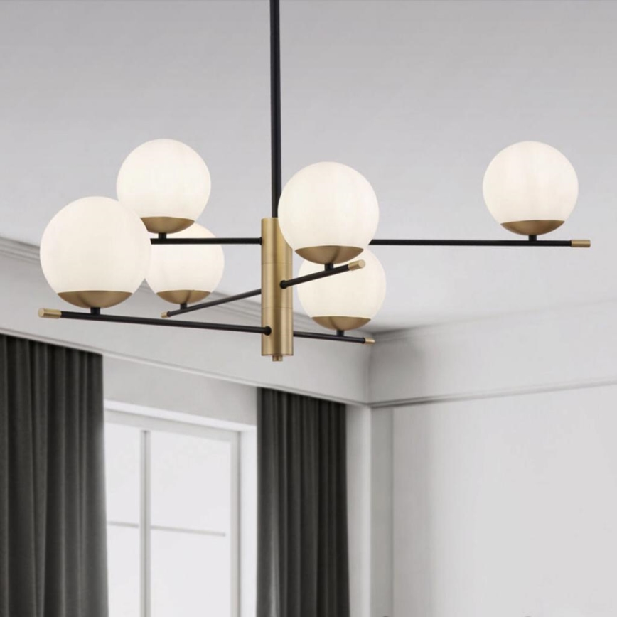 Maytoni MOD048PL-06G - Lampadario a sospensione con supporto rigido NOSTALGIA 6xE14/40W/230V