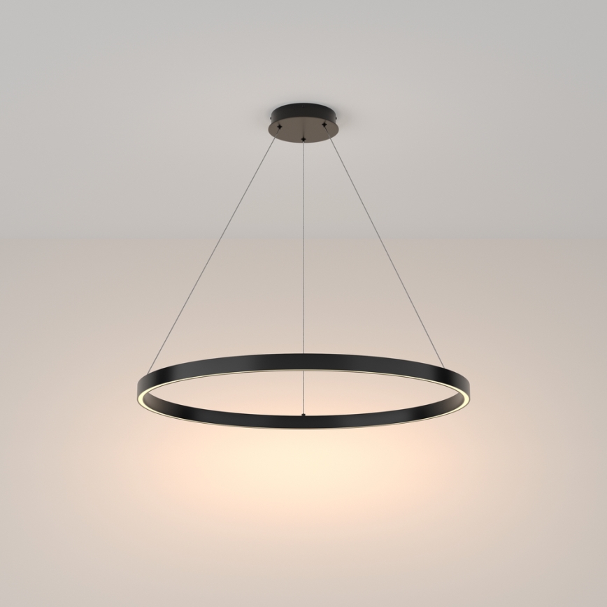 Maytoni MOD058PL-L42B3K - Lampadario LED a sospensione con filo RIM LED/51W/230V 3000K diametro 80 cm nero