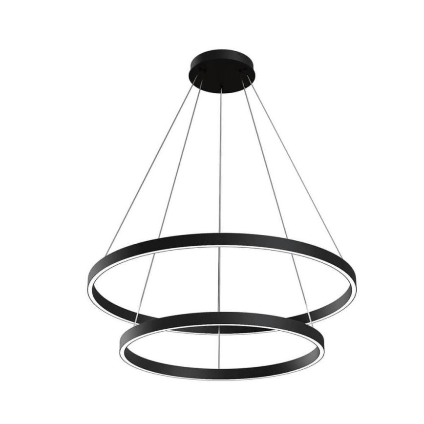 Maytoni MOD058PL-L74B3K - Lampadario LED a sospensione con filo RIM LED/88W/230V 3000K diametro 80 cm nero